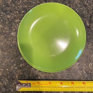 2 Texas-ware green melamine plates. 6”